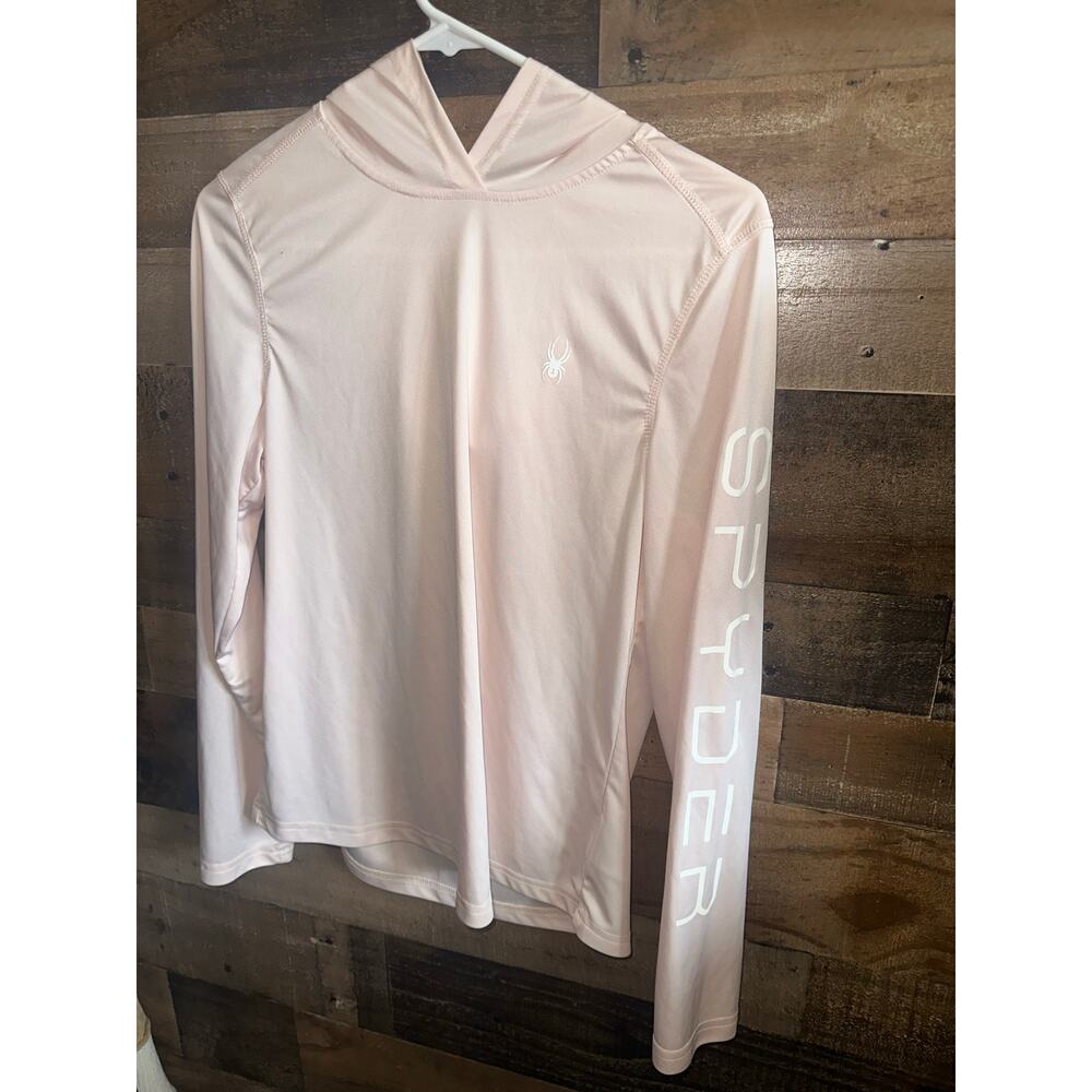 Spyder Women's Long Sleeve Performance Hoodie Light Pink Size M